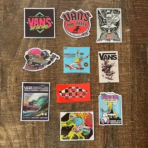 VANS STICKERS 10 UNIQUE STICKERS